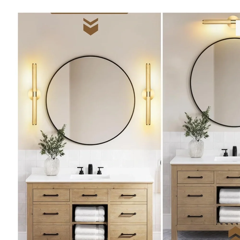 Modern Gold Wall Sconce with Knurled Texture
